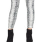 Calça jeans skinny estampada perfeita feminina William Rast, branca, tamanho 25