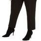 Calça feminina Bar III Trendy Plus Tuxedo com listras de cetim e perna reta, preta, tamanho 14W
