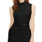 Vestido suéter feminino com cinto MIDI da INC International Concepts, preto, tamanho grande