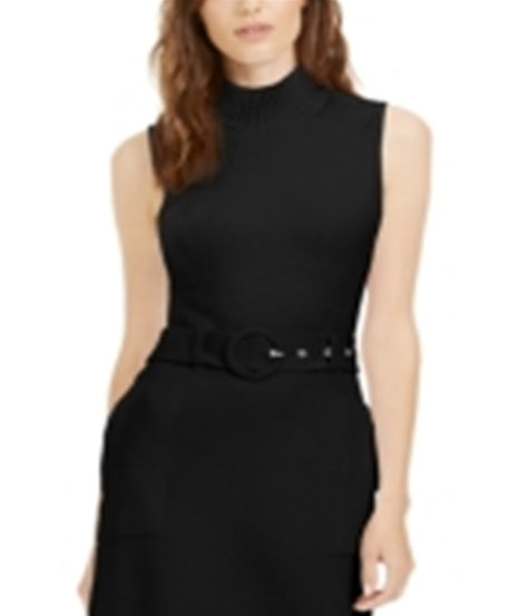 Vestido suéter feminino com cinto MIDI da INC International Concepts, preto, tamanho grande