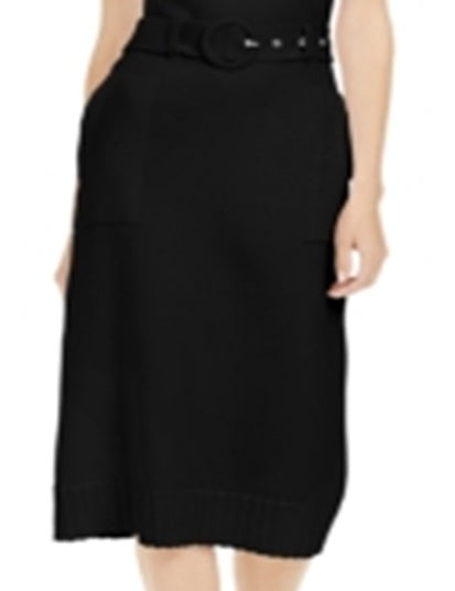 Vestido suéter feminino com cinto MIDI da INC International Concepts, preto, tamanho grande