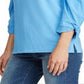 Blusa Ralph Lauren Feminina Manga 3/4 Gola Joia Azul Tamanho Grande