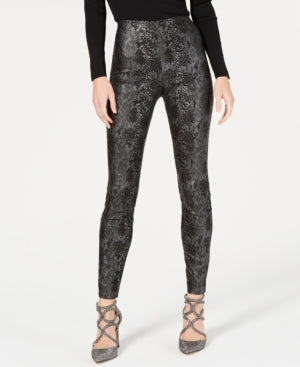 Calça Skinny Inc com Estampa de Cobra Preta Tamanho 0