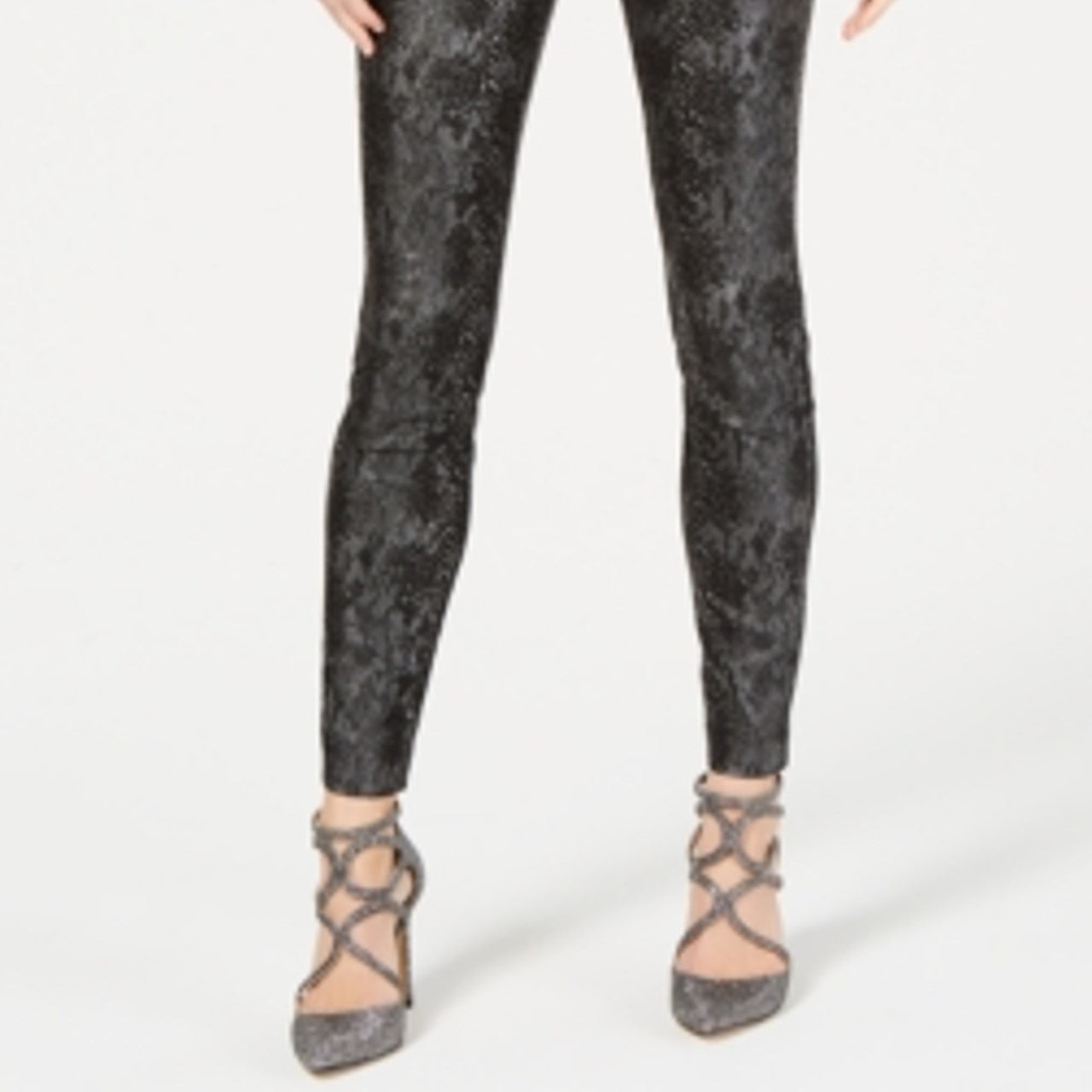 Calça Skinny Inc com Estampa de Cobra Preta Tamanho 0