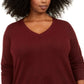 Karen Scott Suéter Feminino Gola V Vermelho Tamanho 1X