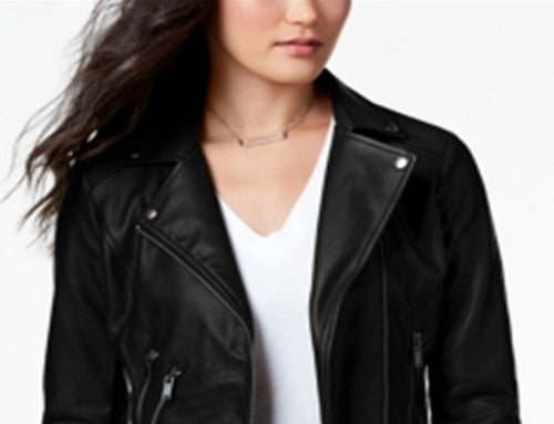 Casaco de motociclista feminino Coffee Shop, preto, tamanho X-S