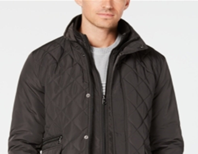 Calvin Klein Casaco leve acolchoado masculino cinza tamanho médio