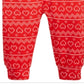 Calça jogger de algodão com estampa Fair Isle da First Impressions para bebês meninas, vermelha, tamanho 0 a 3 meses
