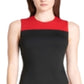 Vestido assimétrico com blocos de cores Tommy Hilfiger feminino, preto, tamanho 14
