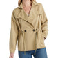 Lucky Brand Women's Drawstring Trench Coat Beige Size L