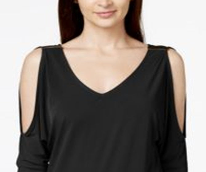 INC International Concepts Top feminino com alças finas e ferragens, preto, tamanho pequeno G