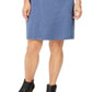 Vestido esportivo feminino Karen Scott de algodão com ferragens, azul, tamanho X-S