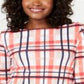 Charter Club Feminino Algodão Petite Laid Gola Canoa Top Coral Tamanho Petite S