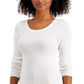 Vestido suéter canelado feminino Style &amp; Co, branco, tamanho grande