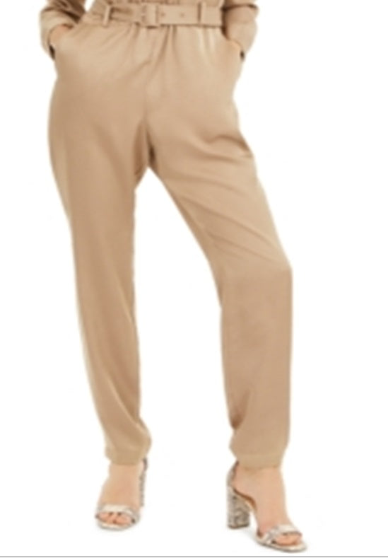 Macacão feminino INC International Concepts com botões frontais, marrom, tamanho 4, pequeno