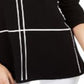 Suéter Alfani Feminino Petite Grid-Pattern Preto Tamanho Petite M
