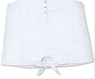 Regata Henley Feminina Style &amp; Co Branca Tamanho Pequeno X-Grande