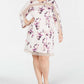 Alfani Plus Size Feminino Illusion-Trim Shift Mauve Combo 16W