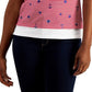 Camiseta feminina Karen Scott Sailor vermelha tamanho pequeno pequeno