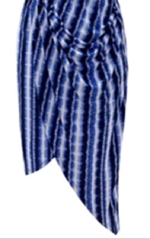 Vestido longo assimétrico feminino INC International Concepts, azul, tamanho médio