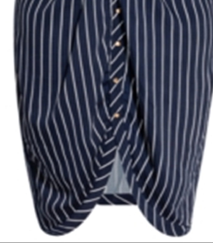 Vestido listrado torcido feminino City Chic azul tamanho 18W