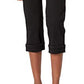 Calça jeans curta reta Marilyn feminina NYDJ, preta, tamanho 16