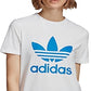Camiseta Adidas Trefoil Feminina Branca Tamanho XS