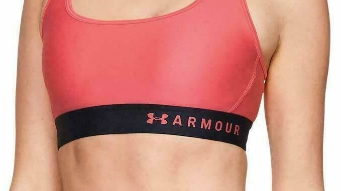 Sutiã esportivo Under Armour Impact Crossback feminino rosa tamanho X-S