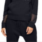 Camisa de manga comprida Under Armour feminina com zíper 1/2, preta, tamanho grande