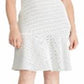 Vestido Ralph Lauren Feminino Manga Curta Comprimento Joelho Flare Branco Tamanho 16