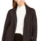Cardigan feminino grande com bolso aplicado estilo &amp; co, marrom, tamanho pequeno GG