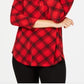 Charter Club Top feminino estampado pequeno vermelho tamanho pequeno S