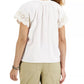Blusa feminina de mangas esvoaçantes Style &amp; Co, branca, tamanho 2XL