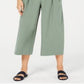 Calça Cropped Plissada Feminina Maison Jules Verde Tamanho 12