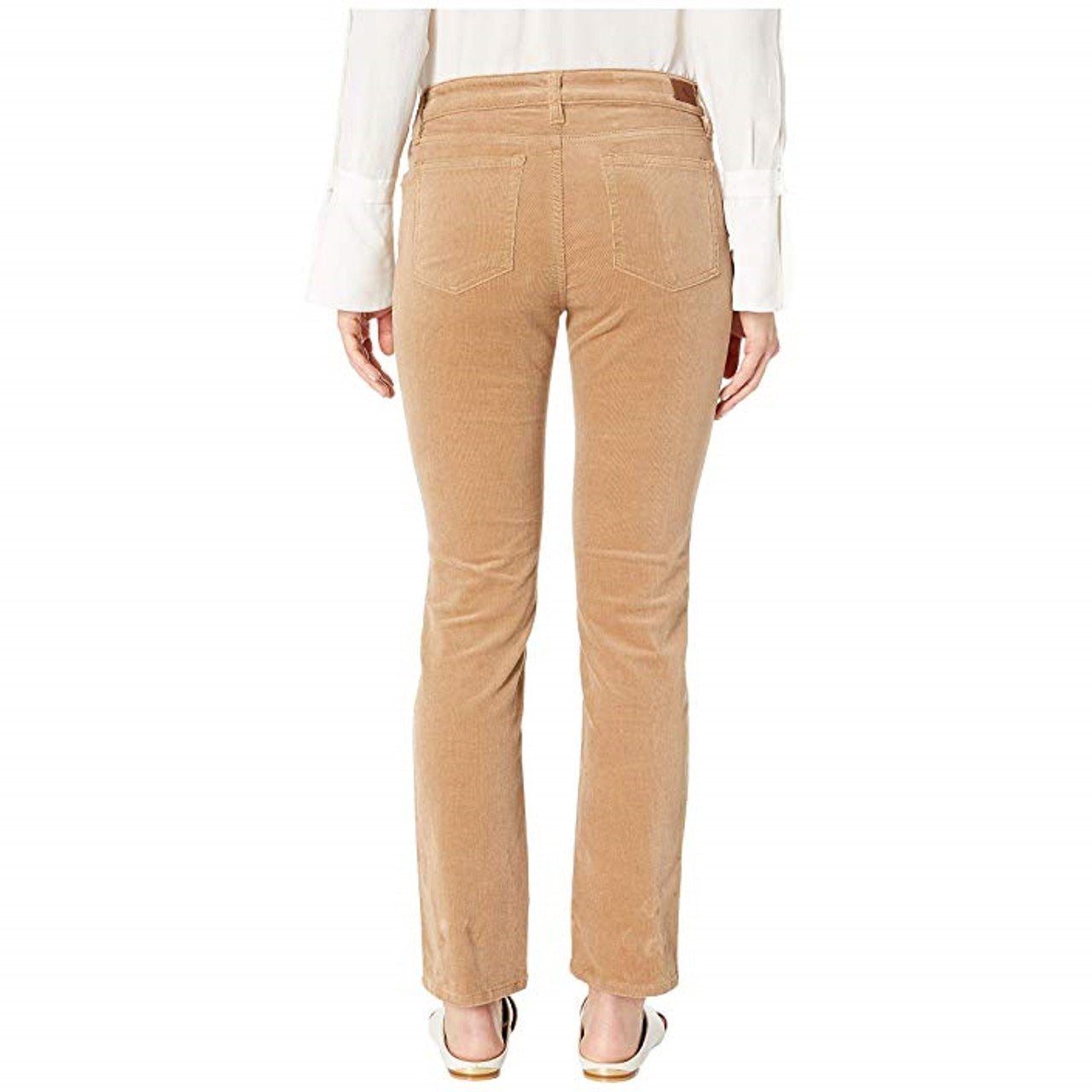 Calça reta Petite Premier feminina Lauren Ralph Lauren - marrom camelo clássico, tamanho 12 P