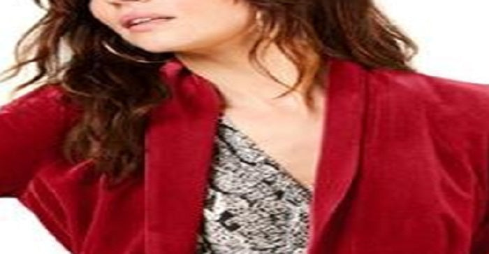 Blazer de veludo feminino INC International Concepts vermelho tamanho X-S