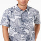 Camisa de manga curta masculina Quiksilver Waterman Siesta, azul, tamanho extragrande