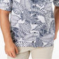 Camisa de manga curta masculina Quiksilver Waterman Siesta, azul, tamanho extragrande