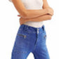 Calça jeans feminina com zíper e bolsos Free People, azul, tamanho 30