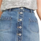 Saia jeans feminina com tachas INC International Concepts, azul, tamanho 0