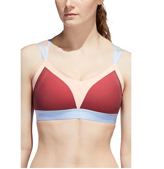 Sutiã de treino feminino Adidas All Me Active Marrom/Rosa brilhante, tamanho médio