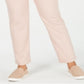 Jeans feminino estilo &amp; co, cintura alta, slim, rosa, tamanho 14W