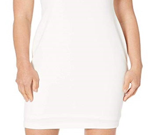 Vestido MIDI de manga curta Calvin Klein feminino, branco, tamanho 2