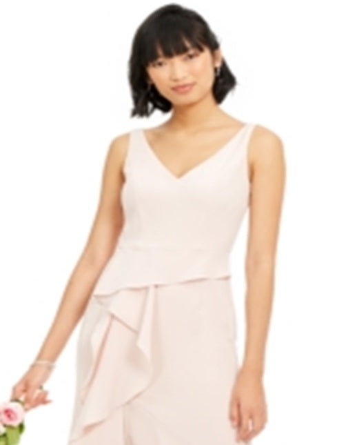 Vestido formal longo feminino Adrianna Papell Hi Lo rosa tamanho 16