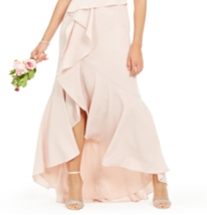 Vestido formal longo feminino Adrianna Papell Hi Lo rosa tamanho 16