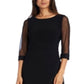 Vestido Raglan Acima do Joelho Feminino R &amp; M Richards Preto Tamanho 12 Petite