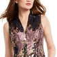 Vestido feminino Vince Camuto com corte metálico e flare, rosa, tamanho 2