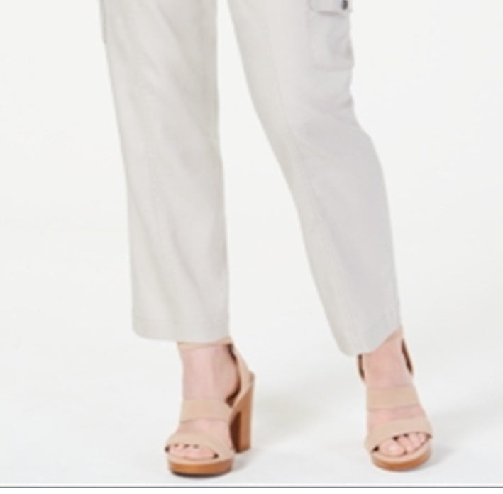 Calça feminina reta com cinto INC International Concepts, marrom, tamanho 14