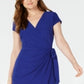 Vestido envelope feminino para festa de coquetel INC International Concepts, azul, tamanho P