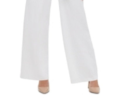 Macacão Tommy Hilfiger Feminino Sem Mangas com Cintura Amarrada, Branco, Tamanho 14